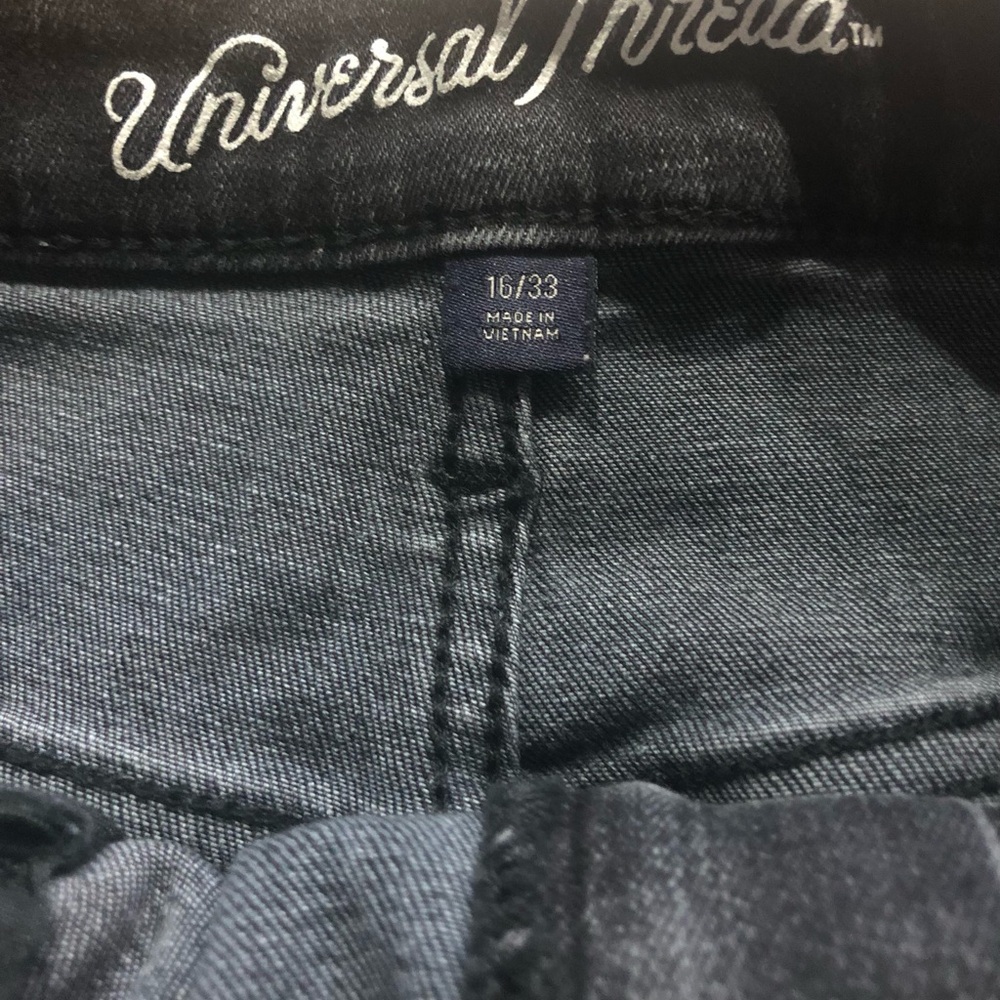 Black Cut Off Jean Shorts Size 16 - Picture 3 of 4